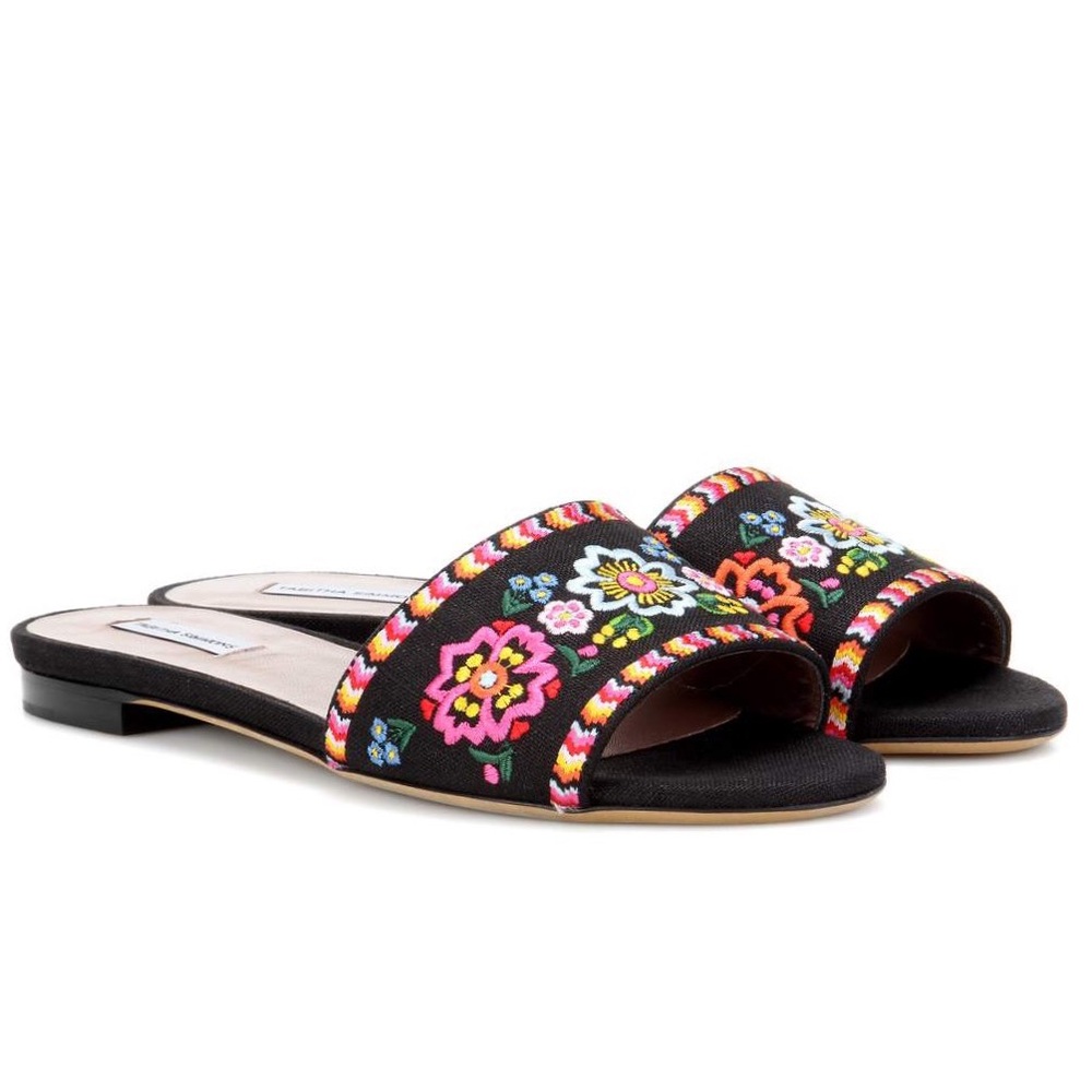 Tabitha Simmons Sprinkles Fest Embroidered Slides